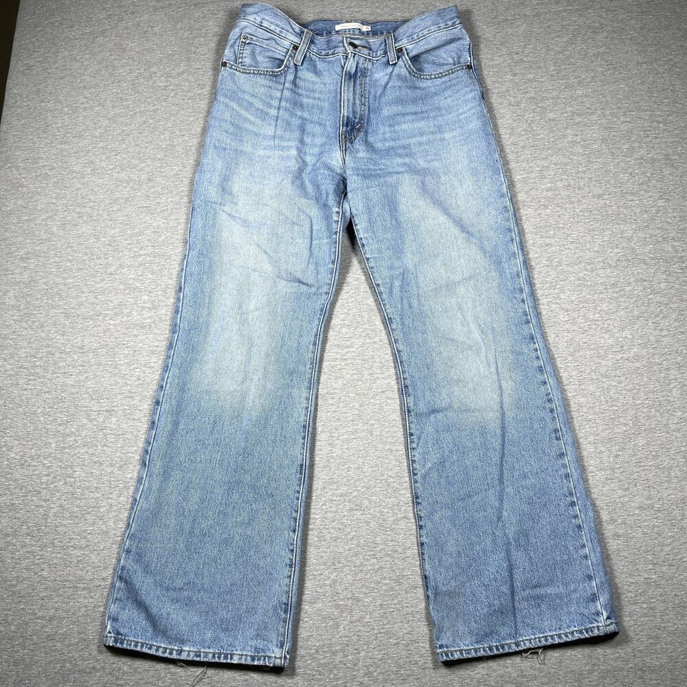 Levi's Jeans Womens 29 Blue '94 Baggy Bootcut High Rise Light Wash Distressed